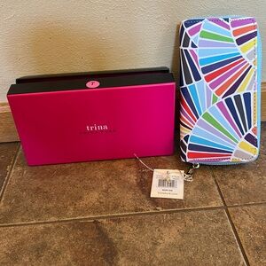 Trina Turk Geometric Full Zip Around Wallet